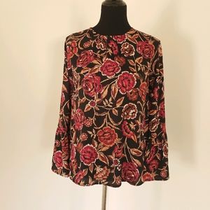 Maternity Blouse Floral Bell Sleeve A. Glow
